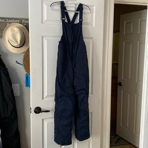 Lands’ End boys ski bibs NWOT Boys L 10/12 Navy Blue